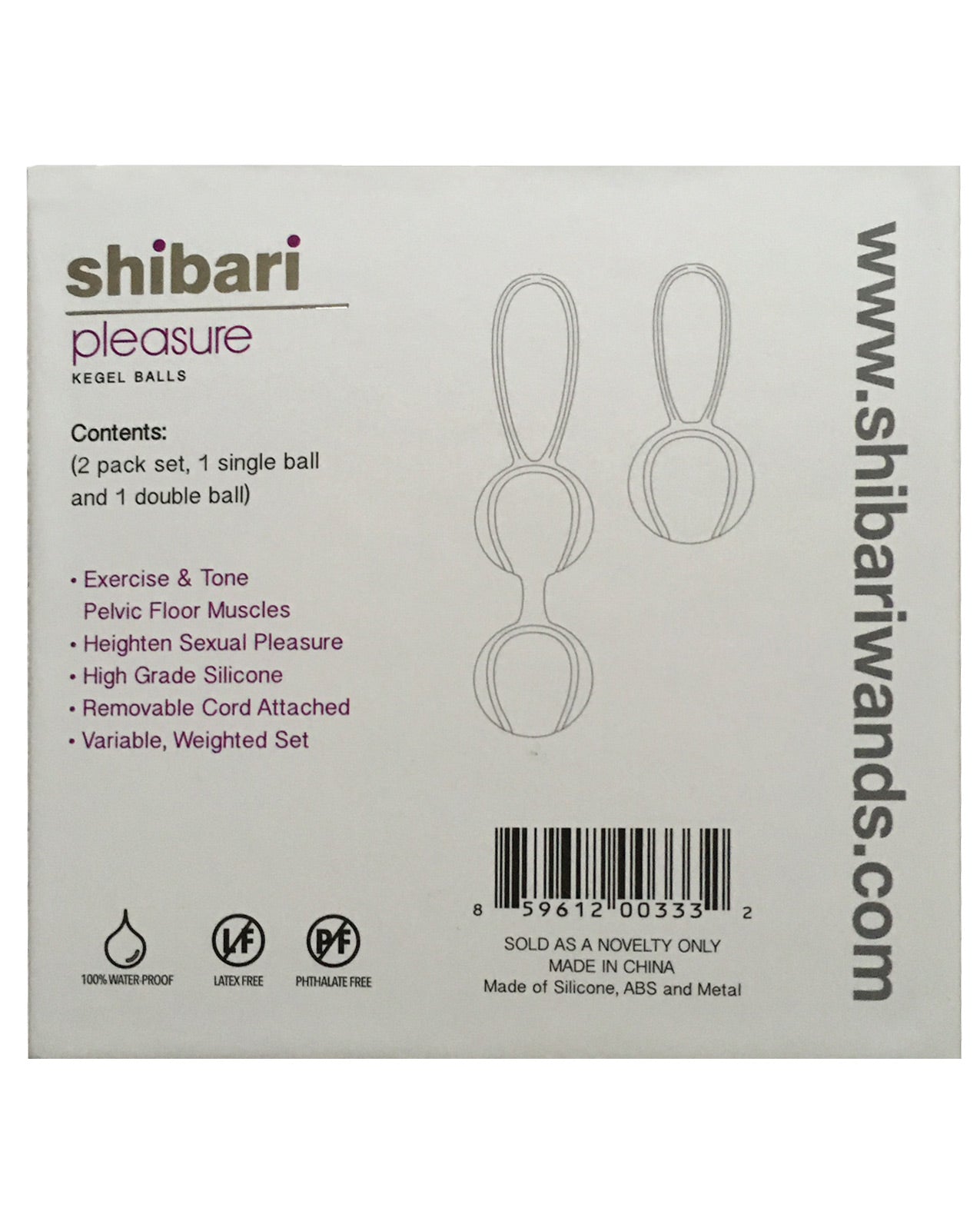 Shibari Pleasure Kegel Balls - Pack Of 2 - LUST Depot