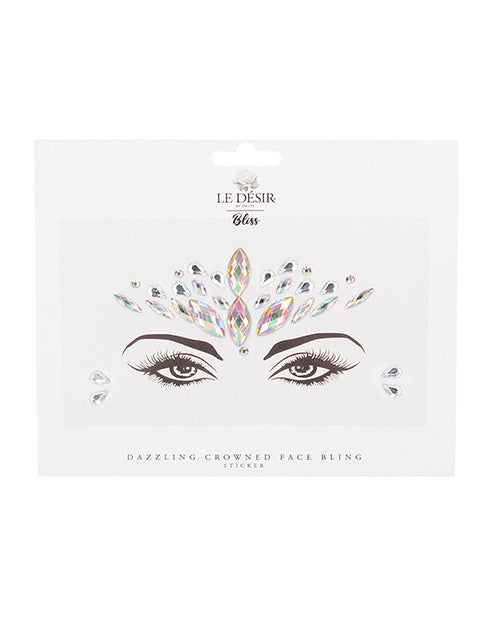 Shots Bliss Dazzling Crowned Face Bling Sticker O-s - LUST Depot