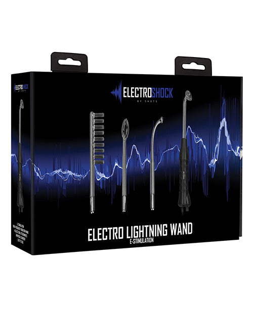 Shots Electroshock Lightning Wand - Black - LUST Depot