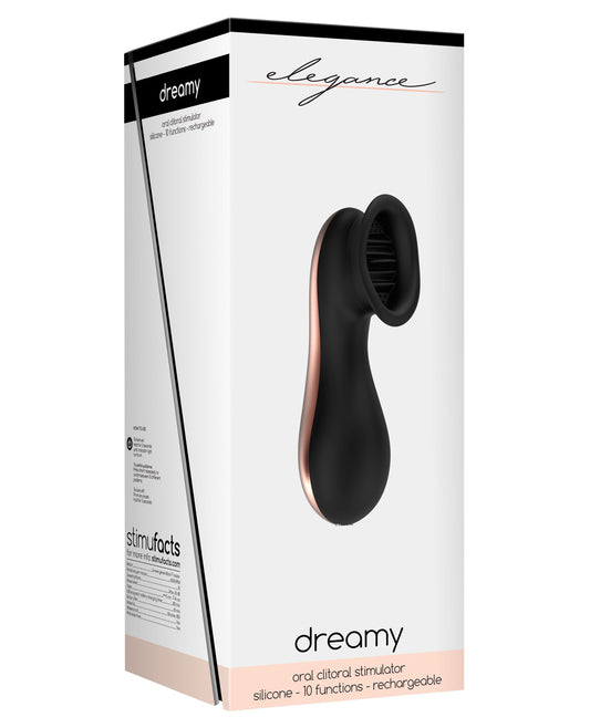 Shots Elegance Dreamy Oral Clitoral Stimulator - 10 Speed Black - LUST Depot