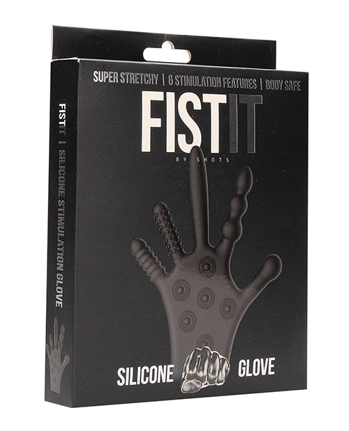 Shots Fistit Silicone Stimulation Glove - Black - LUST Depot