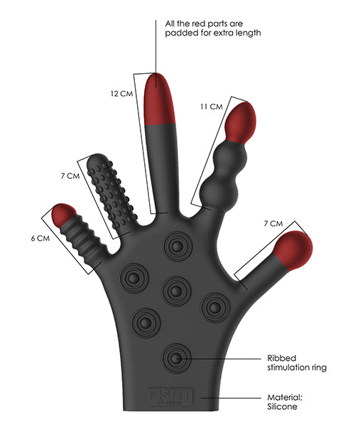 Shots Fistit Silicone Stimulation Glove - Black - LUST Depot