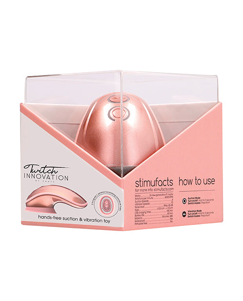 Shots Twitch Innovation Hands Free Clitoral Stimulator - Rose Gold - LUST Depot