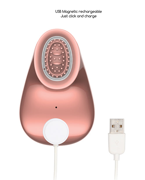 Shots Twitch Innovation Hands Free Clitoral Stimulator - Rose Gold - LUST Depot