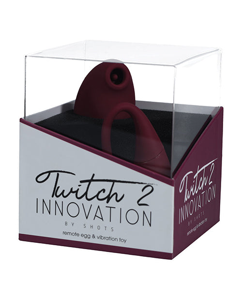 Shots Twitch 2 Vibrator W/remote Control Vibrating Egg - Burgundy - LUST Depot