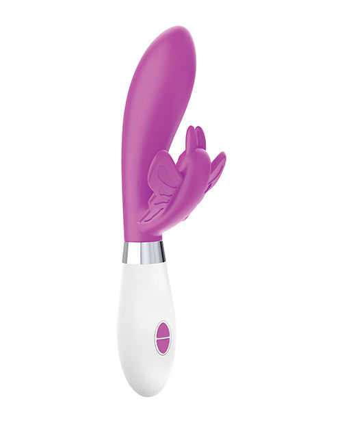 Shots Luminous Alexios Silicone 10 Speed Butterfly Vibrator  - Fuchsia - LUST Depot