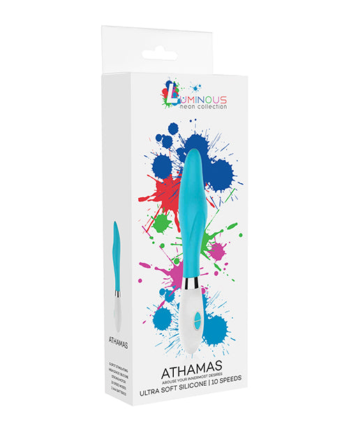 Shots Luminous Athamas Silicone 10 Speed Vibrator - Turquoise - LUST Depot