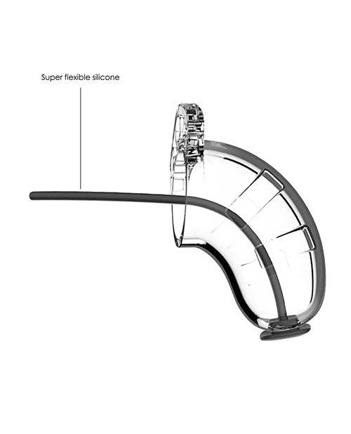 Shots Man Cage 3.5" W-silicone Urethral Sounding - Clear - LUST Depot