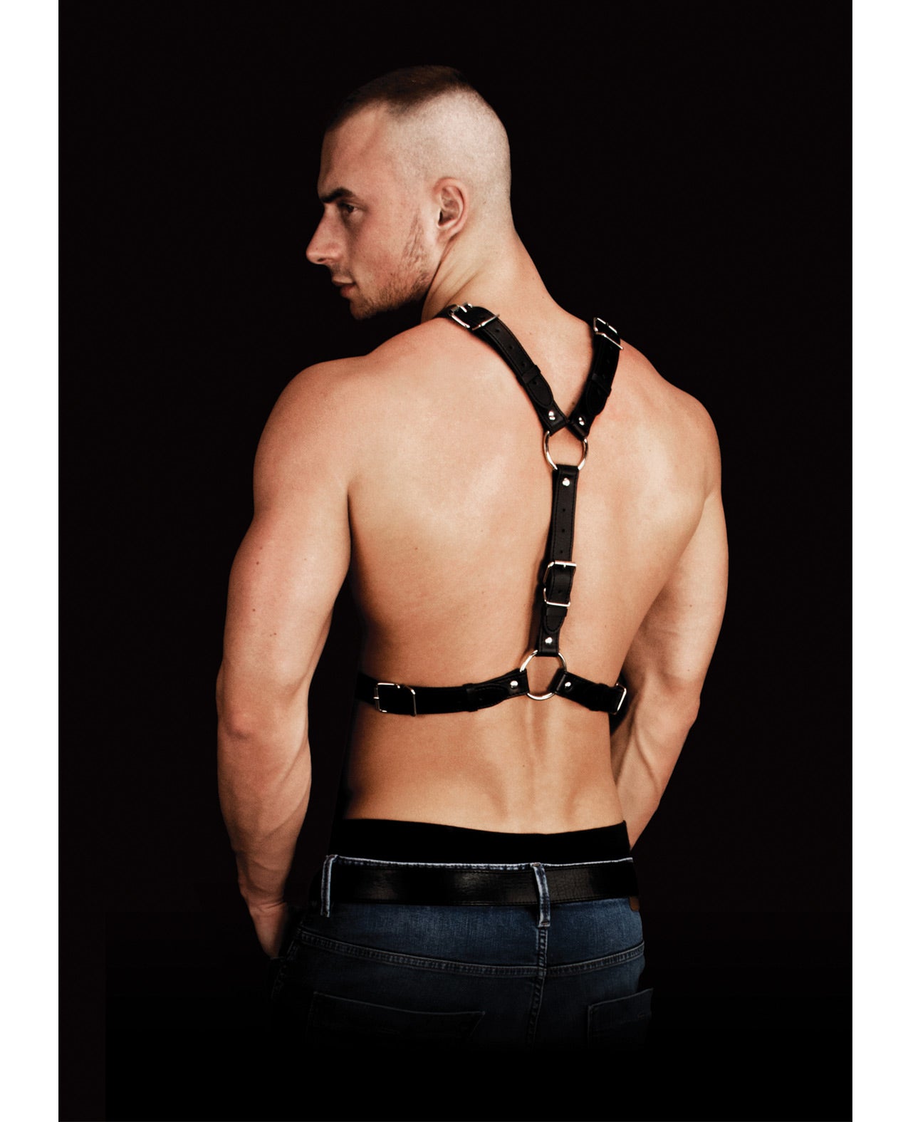 Shots Ouch Thanos Chest Centerpiece Body Harness - Black - LUST Depot