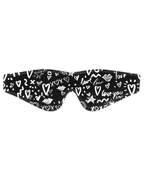 Shots Ouch Love Street Art Fashion Printed Eye Mask - Black - LUST Depot