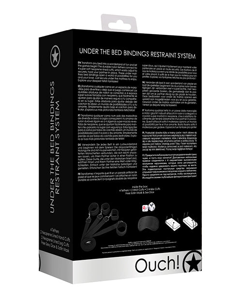 Shots Ouch Bed Restraint System - Black - LUST Depot