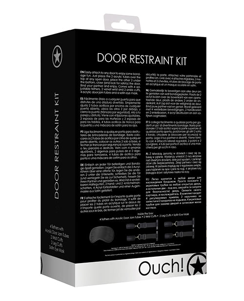 Shots Ouch Door Restraint Kit - Black - LUST Depot