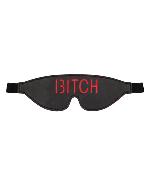 Shots Ouch Bitch Blindfold - Black - LUST Depot