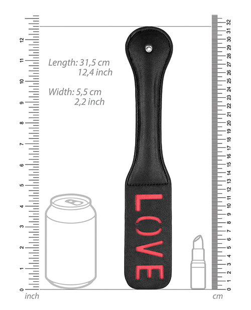 Shots Ouch Love Paddle - Black - LUST Depot