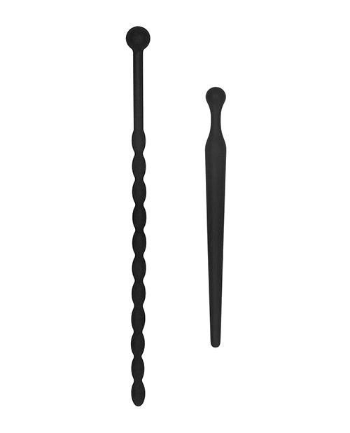 Shots Ouch Urethral Sounding Beginners Silicone Plug Set - Black - LUST Depot