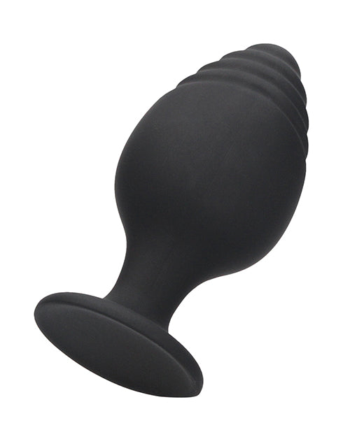 Shots Ouch Rippled Butt Plug Set - Black - LUST Depot