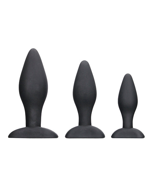 Shots Ouch Apex Butt Plug Set - Black - LUST Depot