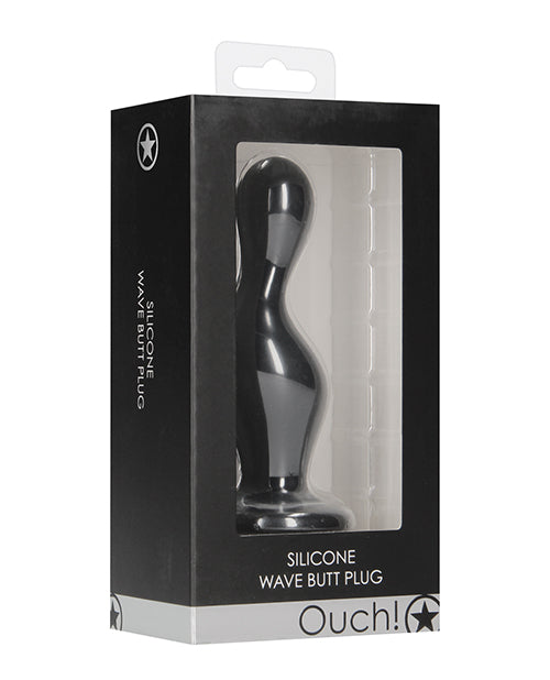 Shots Ouch Wave Butt Plug - Black - LUST Depot