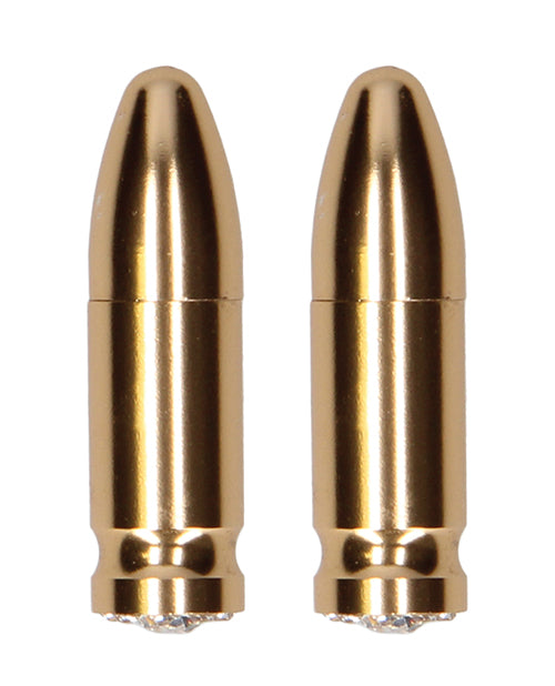 Shots Ouch Bullet Magnetic Nipple Clamps - Gold - LUST Depot