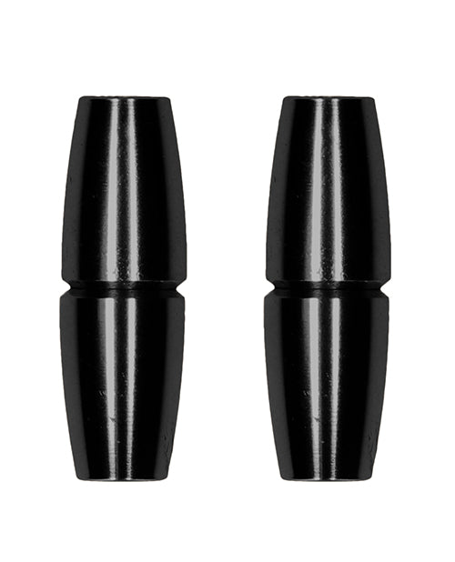 Shots Ouch Sensual Cylinder Magnetic Nipple Clamps - Black - LUST Depot