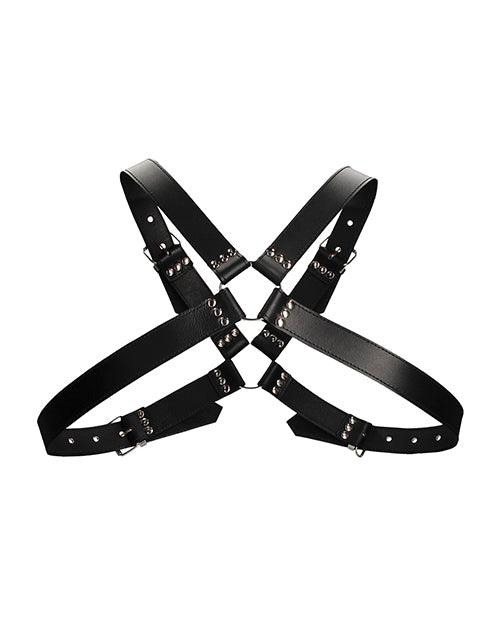 Shots Ouch Men's Large Buckle Harness - Black - LUST Depot