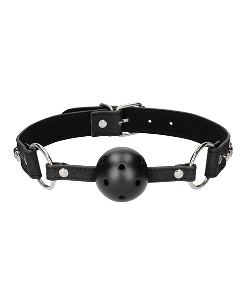 Shots Ouch Diamond Breathable Ball Gag - Black - LUST Depot