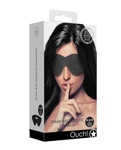 Shots Ouch Diamond Studded Eye Mask - Black - LUST Depot