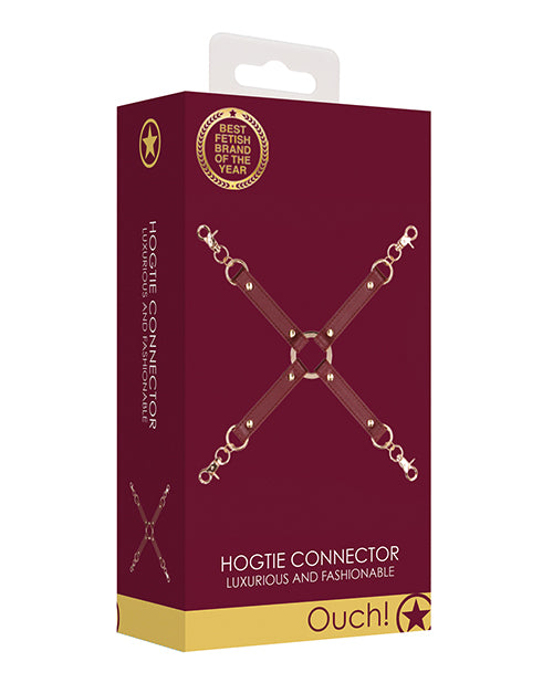 Shots Ouch Halo Hogtie Connector - Burgundy - LUST Depot