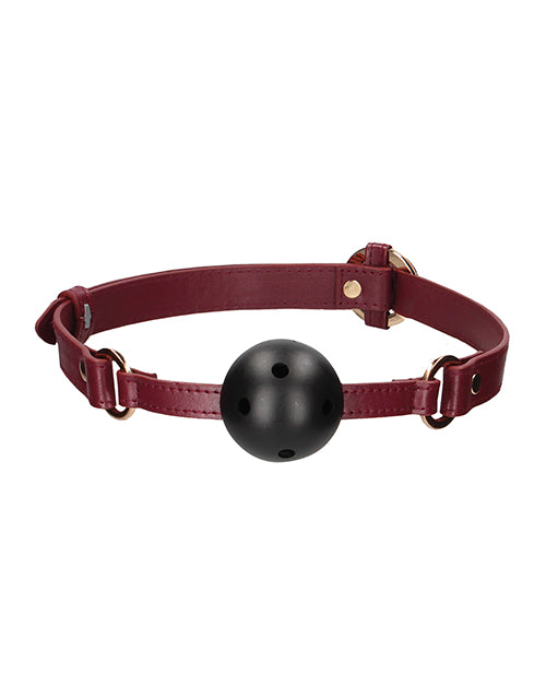 Shots Ouch Halo Breathable Ball Gag - Burgundy - LUST Depot