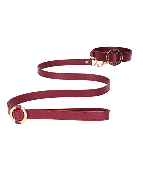 Shots Ouch Halo Collar W-leash - Burgundy - LUST Depot