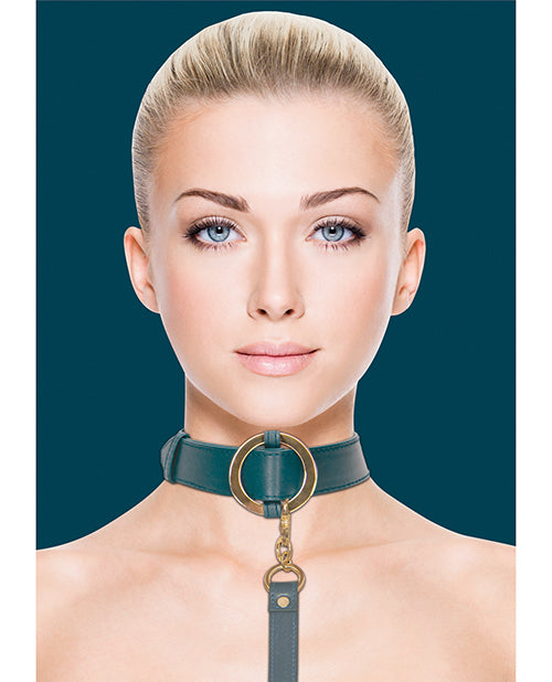 Shots Ouch Halo Collar W-leash - Green - LUST Depot