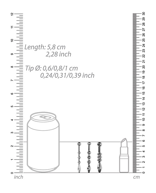 Shots Ouch Urethral Sounding Metal Plug Set - LUST Depot