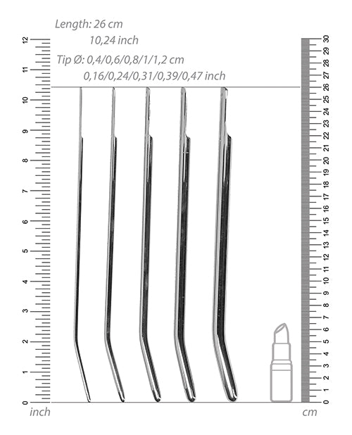 Shots Ouch Urethral Sounding Metal Dilator Set - LUST Depot