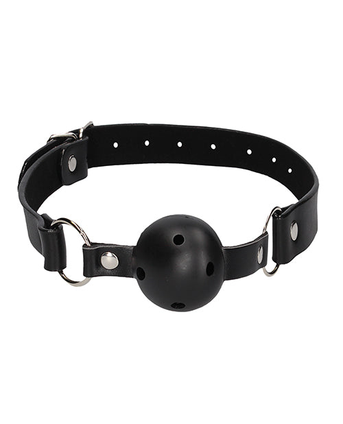 Shots Ouch Black & White Breathable Ball Gag W-nipple Clamps - Black - LUST Depot