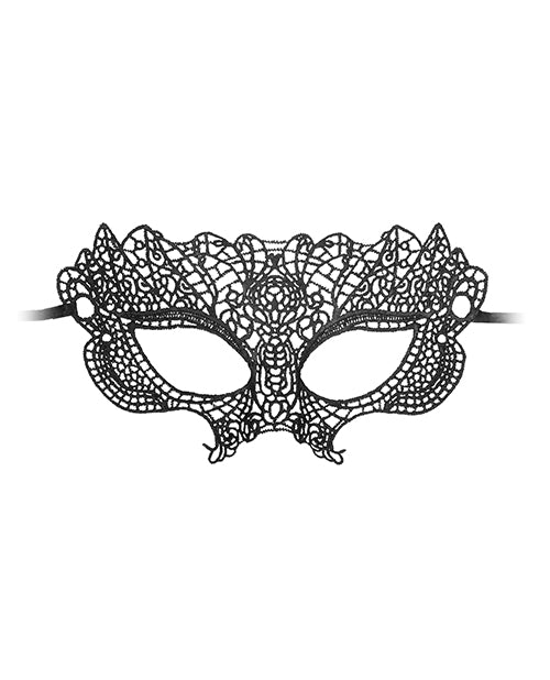 Shots Ouch Black & White Lace Eye Mask - Princess Black - LUST Depot