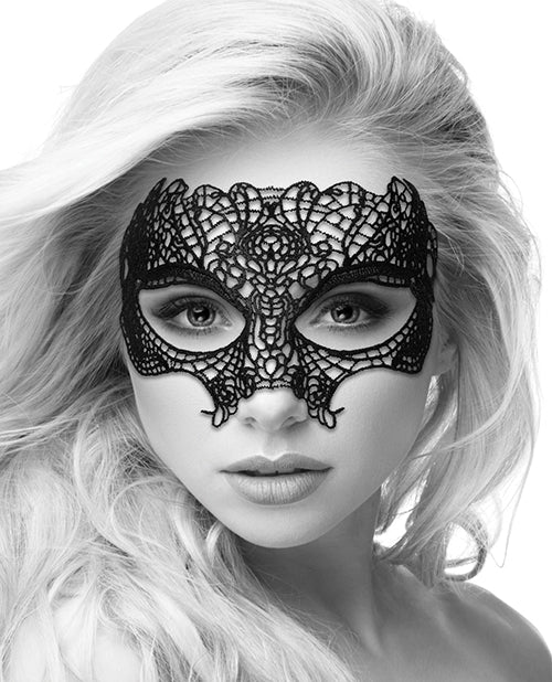 Shots Ouch Black & White Lace Eye Mask - Princess Black - LUST Depot