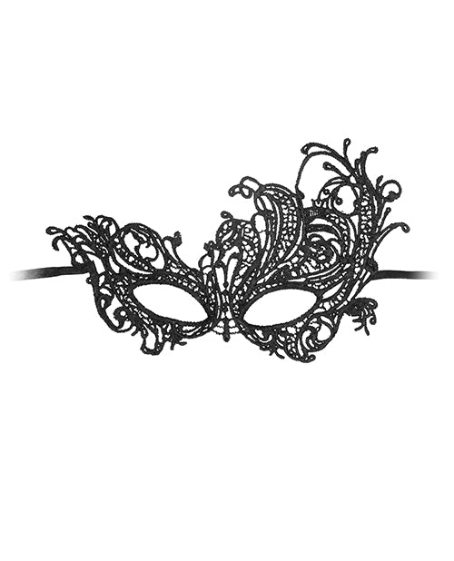 Shots Ouch Black & White Lace Eye Mask - Royal Black - LUST Depot