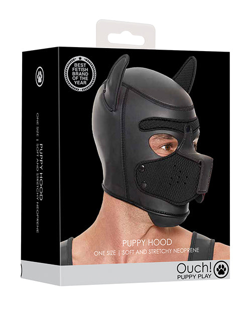 Shots Ouch Puppy Play Puppy Hood - Black - LUST Depot