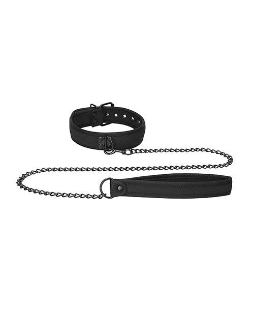 Shots Ouch Puppy Play Puppy Collar W-leash - Black - LUST Depot