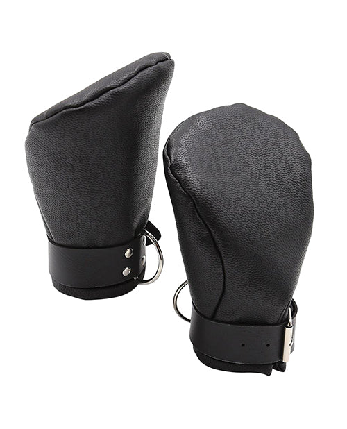 Shots Ouch Puppy Play Lined Fist Mitts - Black - LUST Depot