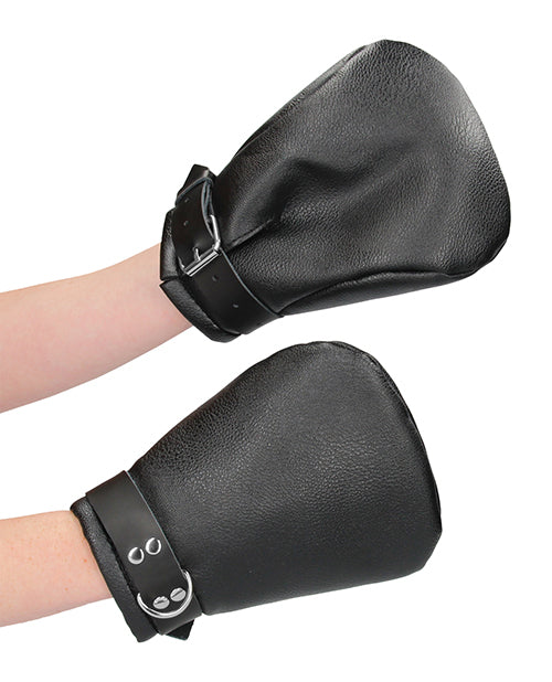 Shots Ouch Puppy Play Lined Fist Mitts - Black - LUST Depot