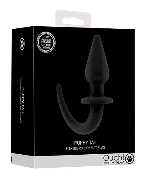 Shots Ouch Puppy Play Tail Butt Plug - Black - LUST Depot