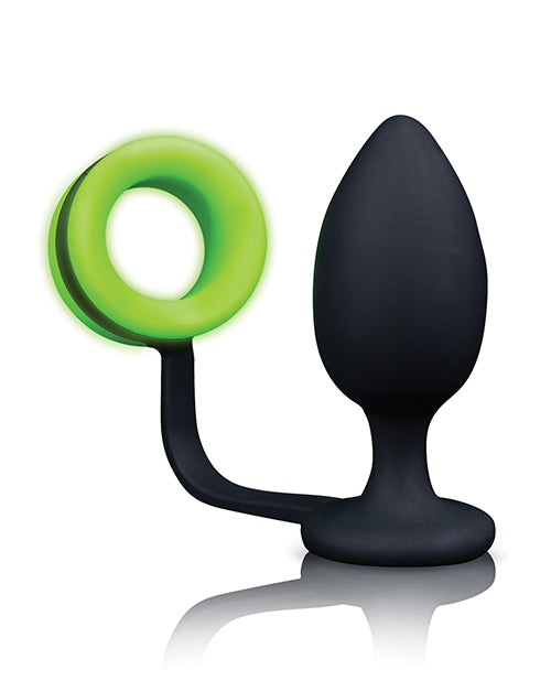 Shots Ouch Butt Plug W-cock Ring - Glow In The Dark - LUST Depot