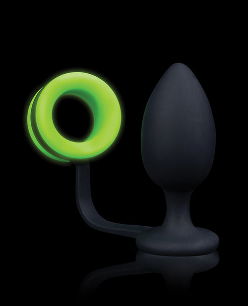 Shots Ouch Butt Plug W-cock Ring - Glow In The Dark - LUST Depot