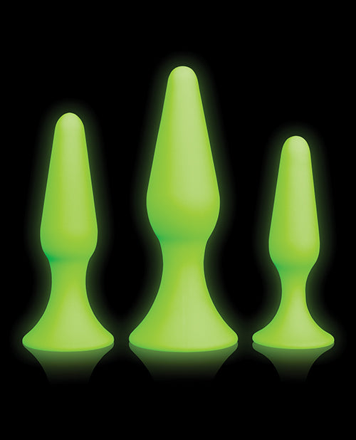 Shots Ouch Butt Plug Set - Glow In The Dark - LUST Depot