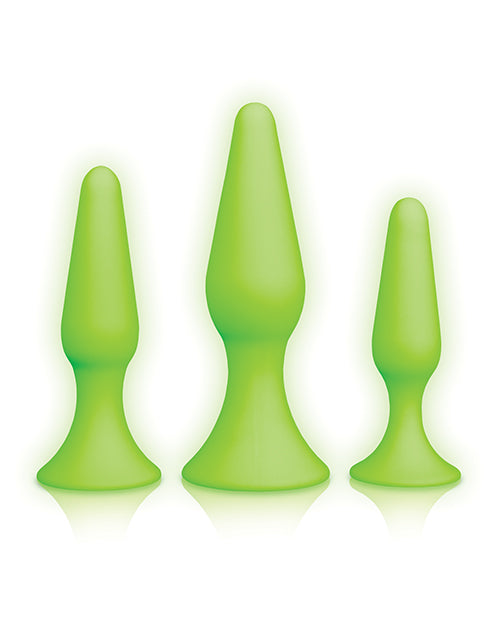 Shots Ouch Butt Plug Set - Glow In The Dark - LUST Depot