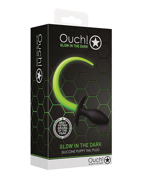 Shots Ouch Puppy Tail Plug - Glow In The Dark - LUST Depot