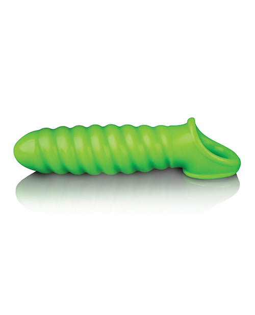 Shots Ouch Swirl Stretchy Penis Sleeve - Glow In The Dark - LUST Depot