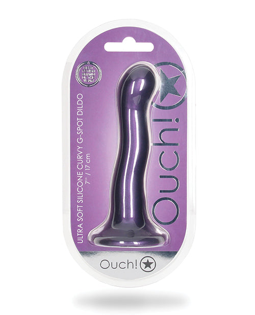 Shots Ouch 7" Curvy G-spot Dildo - Metallic Purple - LUST Depot