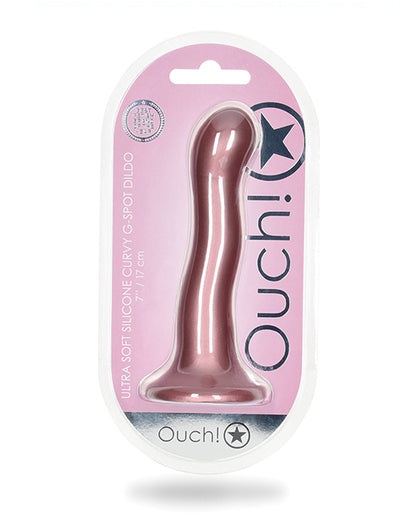 Shots Ouch 7" Curvy G-spot Dildo - Rose Gold - LUST Depot